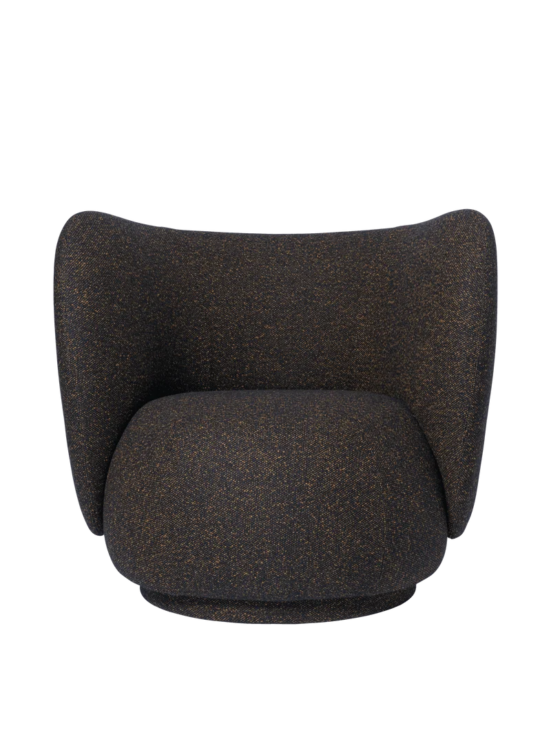 Rico Lounge Chair - Swivel - Vanir - Black/Honey