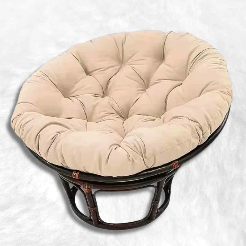 Coussin pour Fauteuil en Rotin rond beige