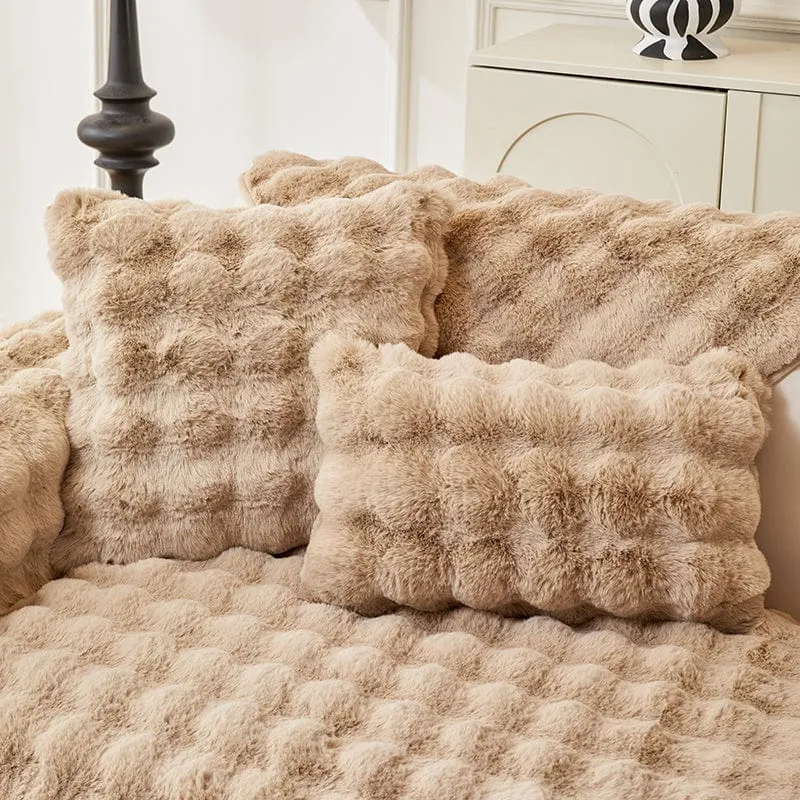 Housse de Coussin EasyCover Fausse Fourrure Molletonnée — À l'unité