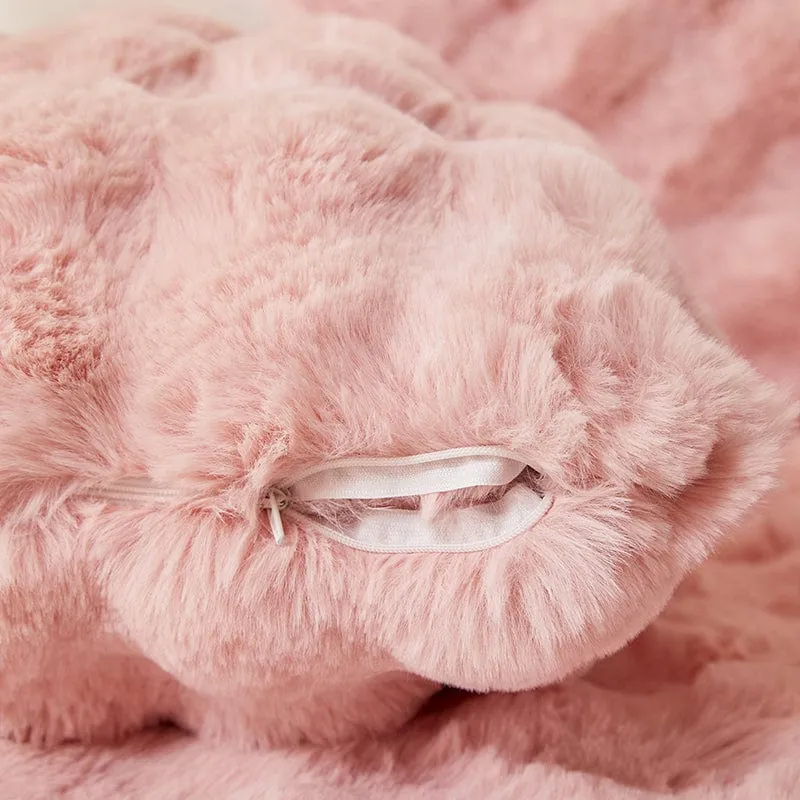 Housse de Coussin EasyCover Fausse Fourrure Molletonnée — À l'unité