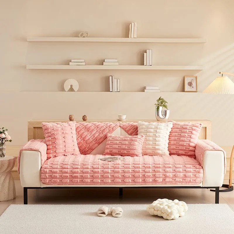 Housse de Canapé EasyCover Fausse Fourrure Épaisse