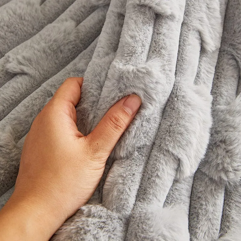 Housse de Canapé EasyCover Fausse Fourrure Épaisse