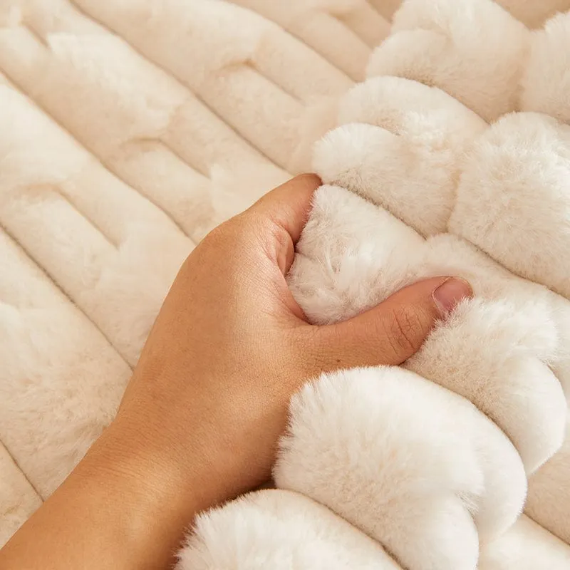 Housse de Canapé EasyCover Fausse Fourrure Épaisse