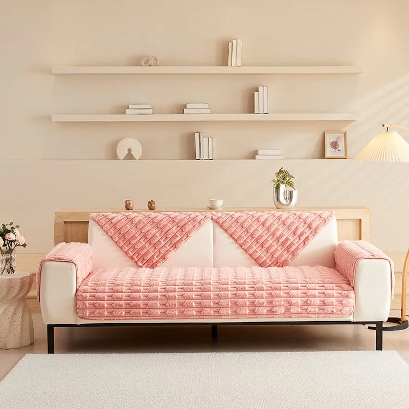 Housse de Canapé EasyCover Fausse Fourrure Épaisse