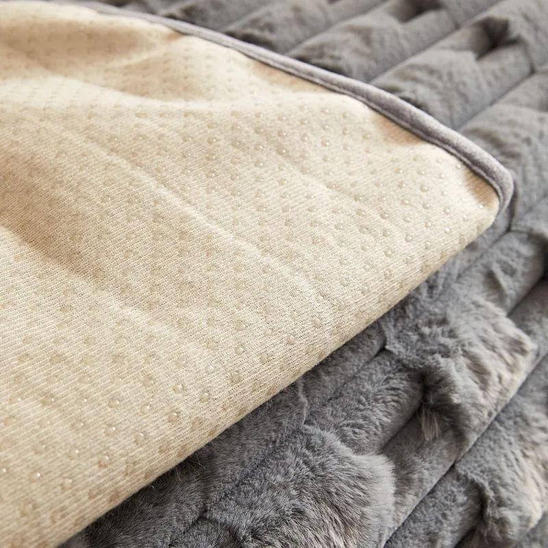 Housse de Canapé EasyCover Fausse Fourrure Épaisse