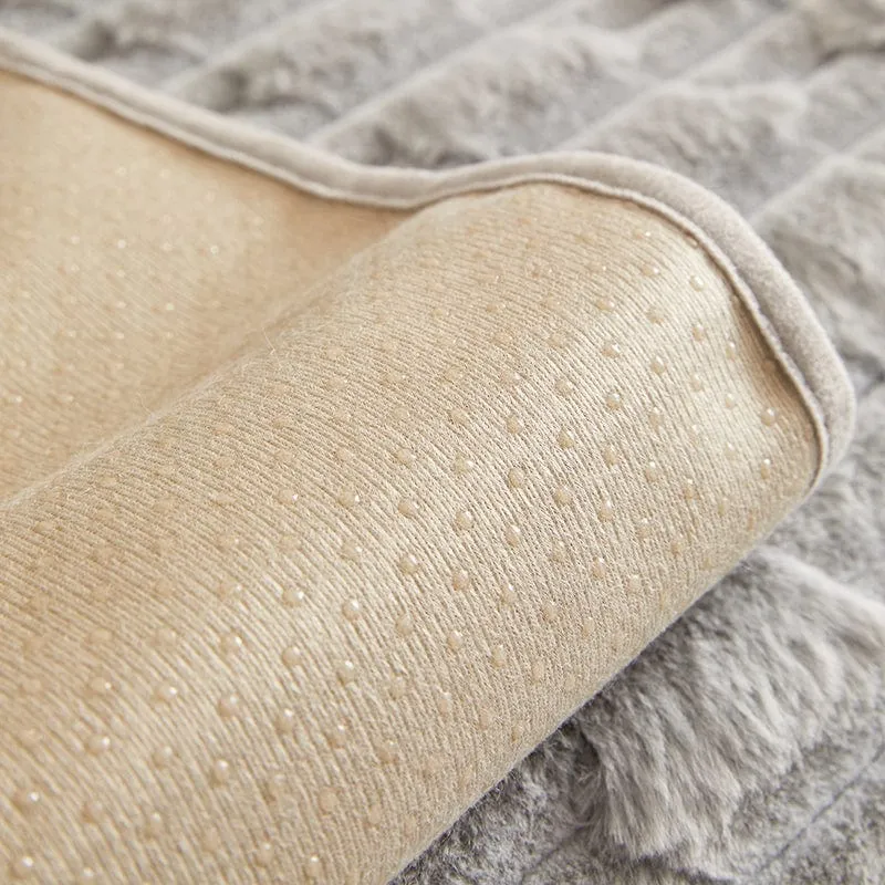 Housse de Canapé EasyCover Fausse Fourrure Épaisse