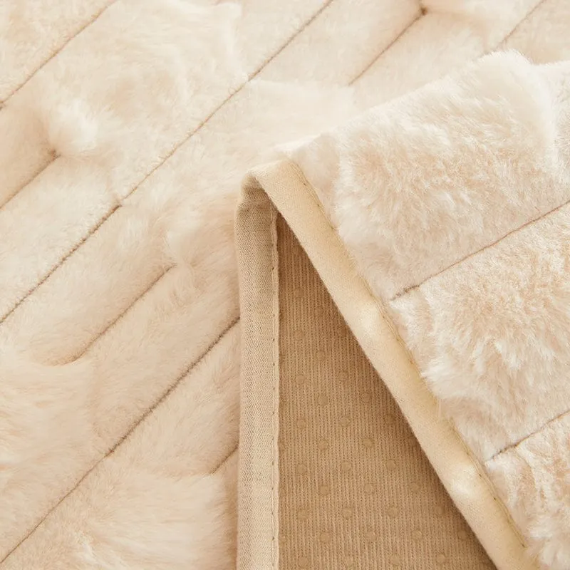 Housse de Canapé EasyCover Fausse Fourrure Épaisse