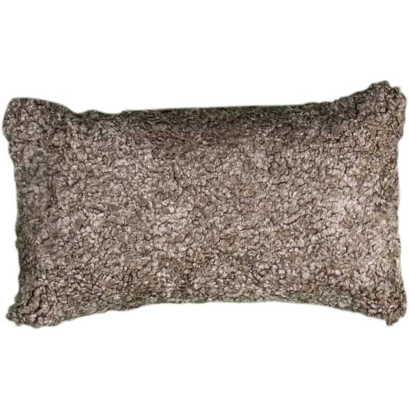 Housse de coussin en toison bouclée sahara