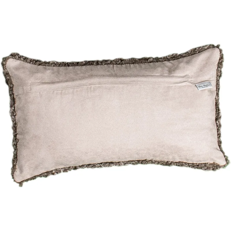 Housse de coussin en toison bouclée sahara