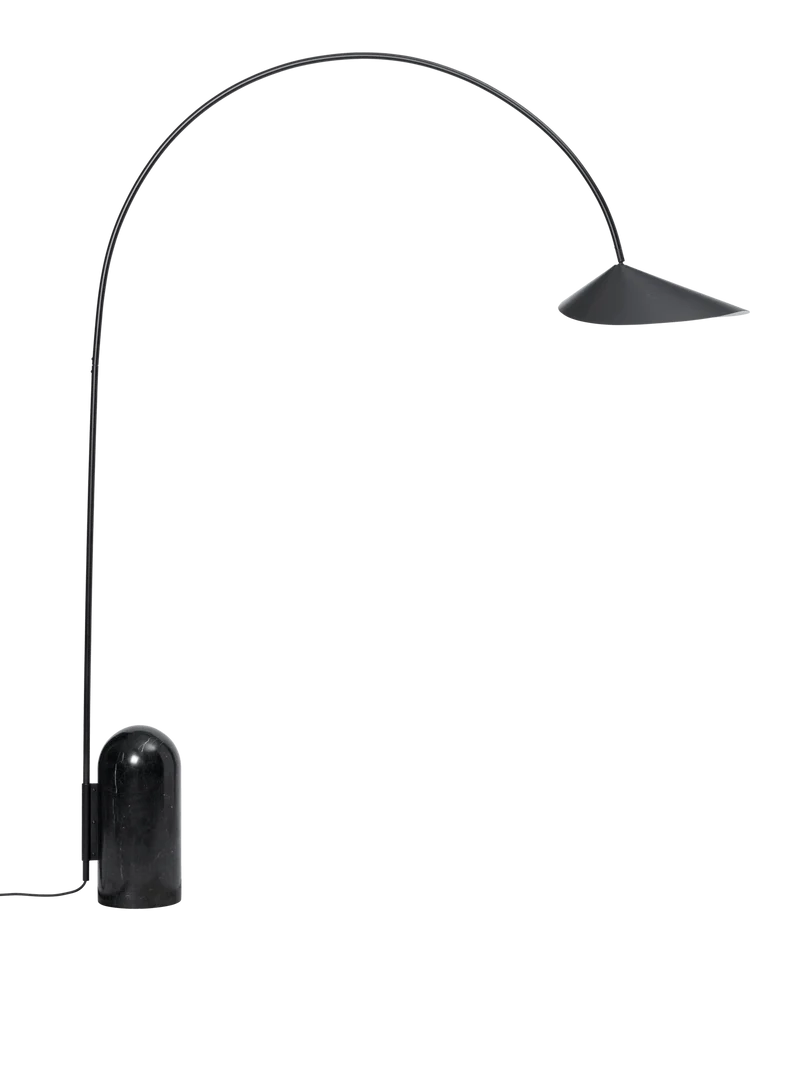 Arum Arched Floor Lamp - Black