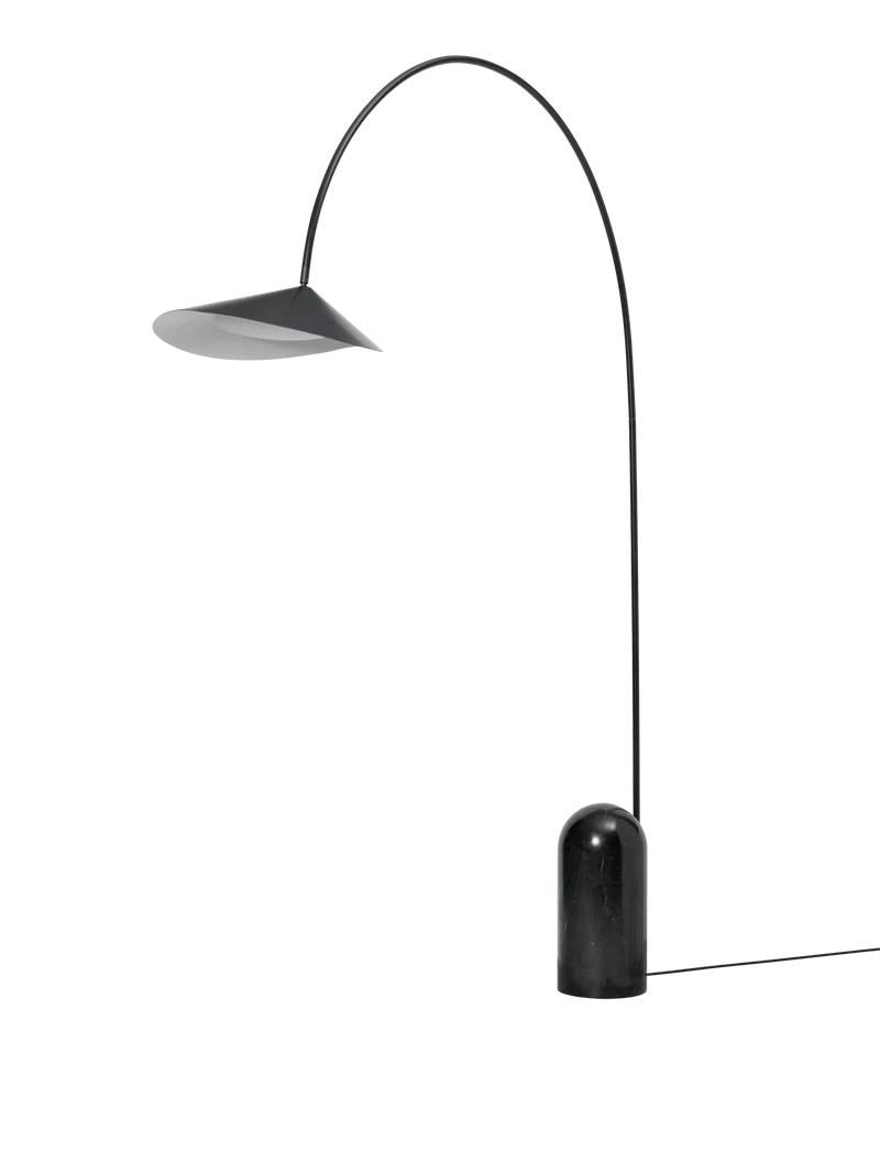 Arum Arched Floor Lamp - Black