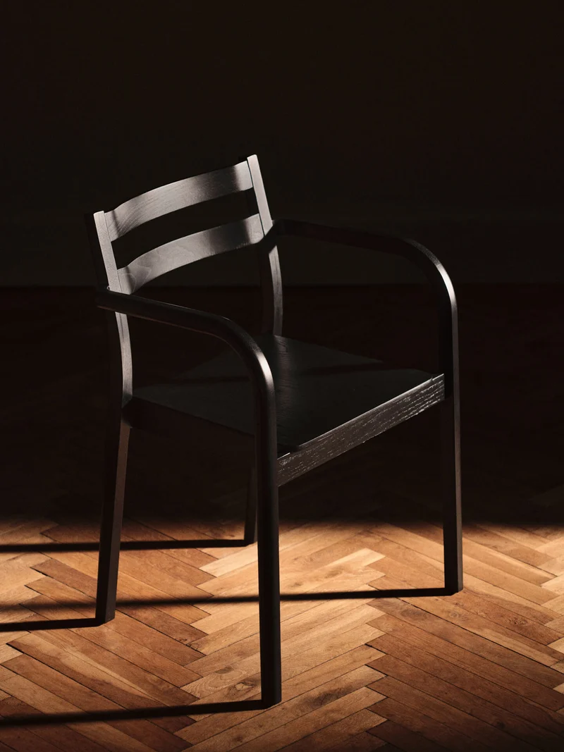 Boda Dining Chair with Arms - Black