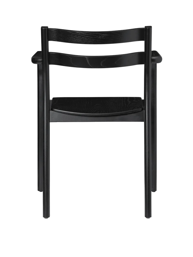Boda Dining Chair with Arms - Black