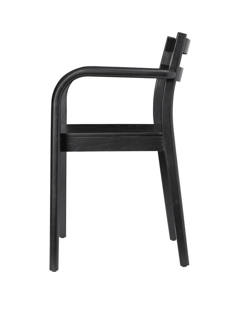 Boda Dining Chair with Arms - Black