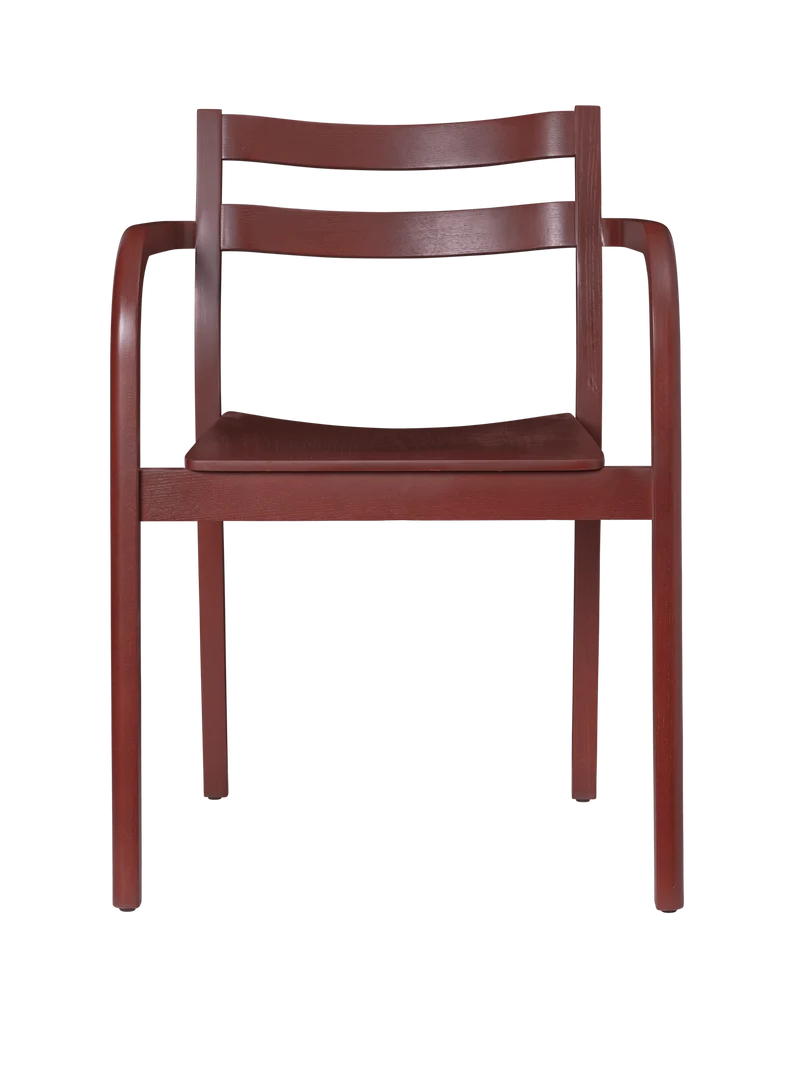 Boda Dining Chair with Arms - Red Brown