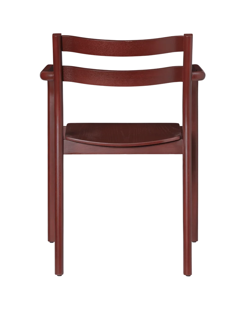 Boda Dining Chair with Arms - Red Brown