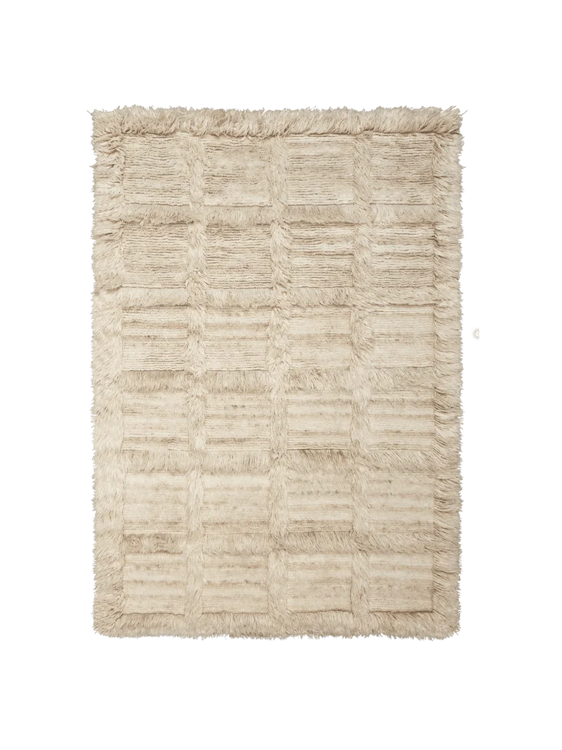 Norte Grid Rug - Natural