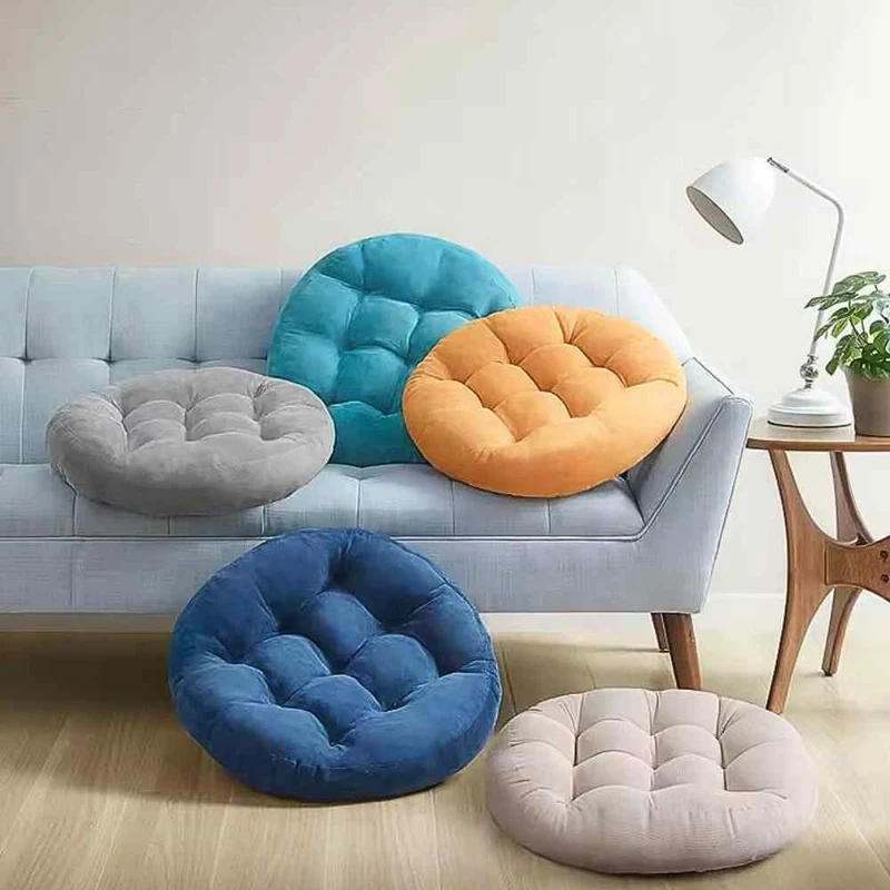 Coussin de Sol Rond marron
