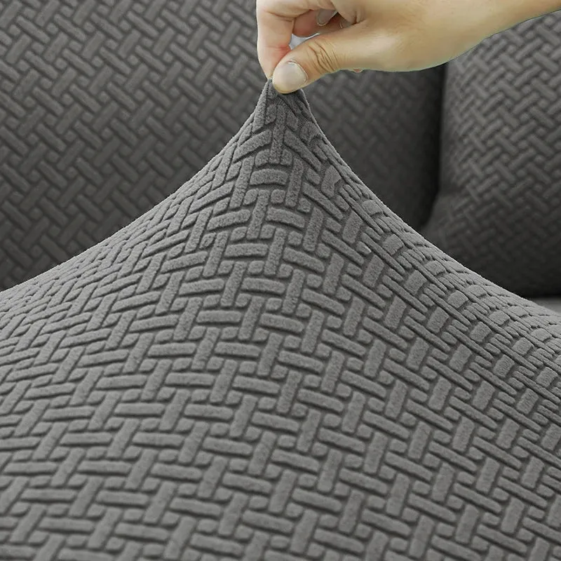 Housse De Canapé Jacquard Grise