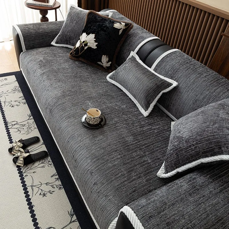 Housse de Canapé EasyCover Chenille Côtelée