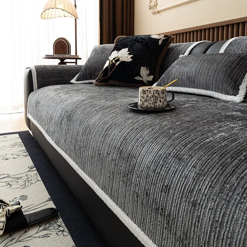 Housse de Canapé EasyCover Chenille Côtelée