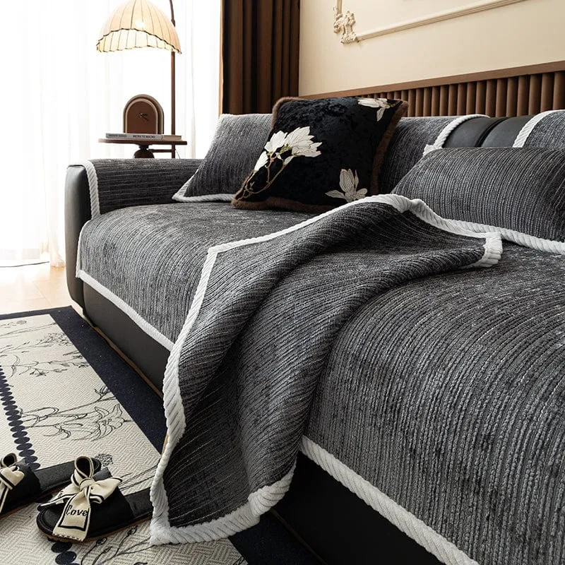 Housse de Canapé EasyCover Chenille Côtelée