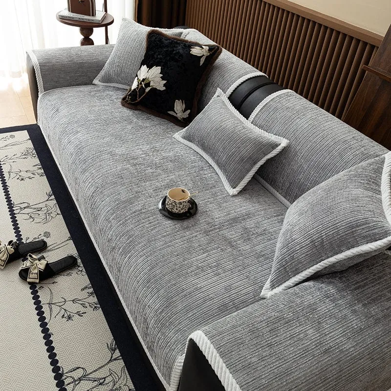 Housse de Canapé EasyCover Chenille Côtelée