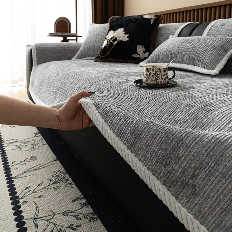 Housse de Canapé EasyCover Chenille Côtelée