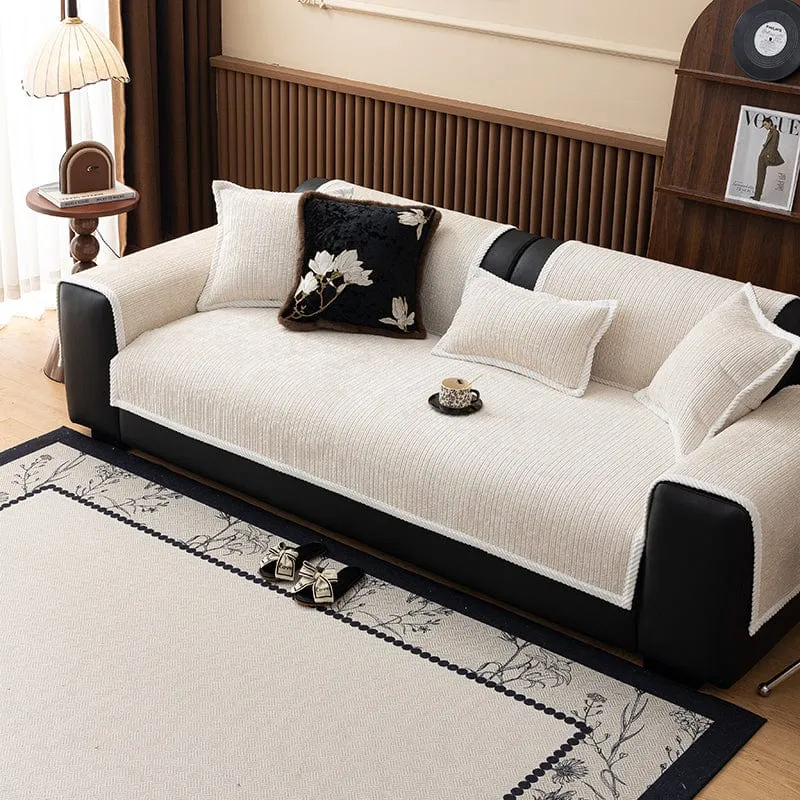 Housse de Canapé EasyCover Chenille Côtelée
