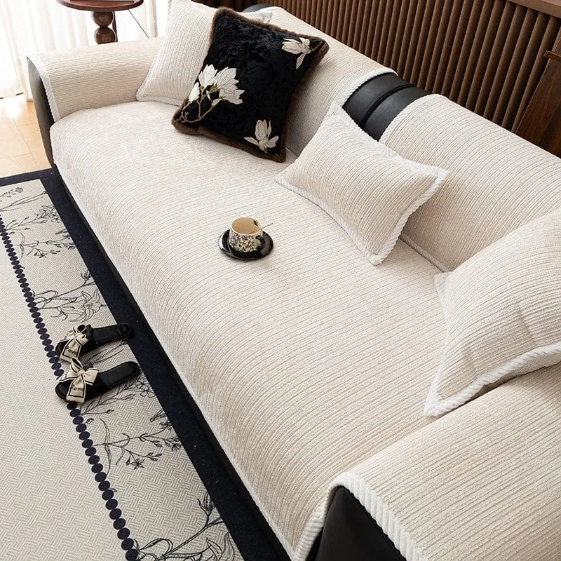 Housse de Canapé EasyCover Chenille Côtelée