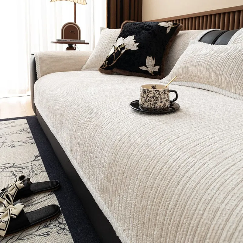Housse de Canapé EasyCover Chenille Côtelée