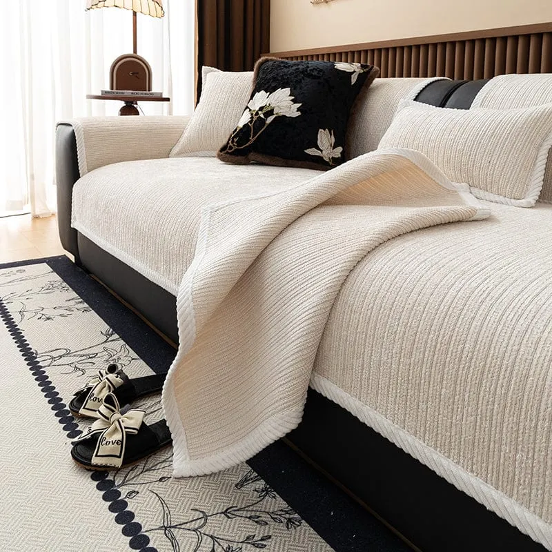 Housse de Canapé EasyCover Chenille Côtelée