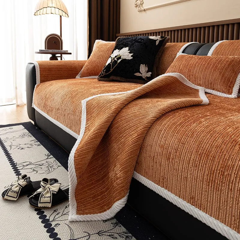 Housse de Canapé EasyCover Chenille Côtelée