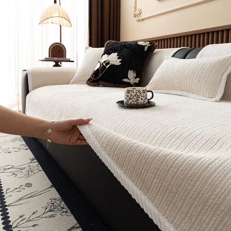 Housse de Canapé EasyCover Chenille Côtelée