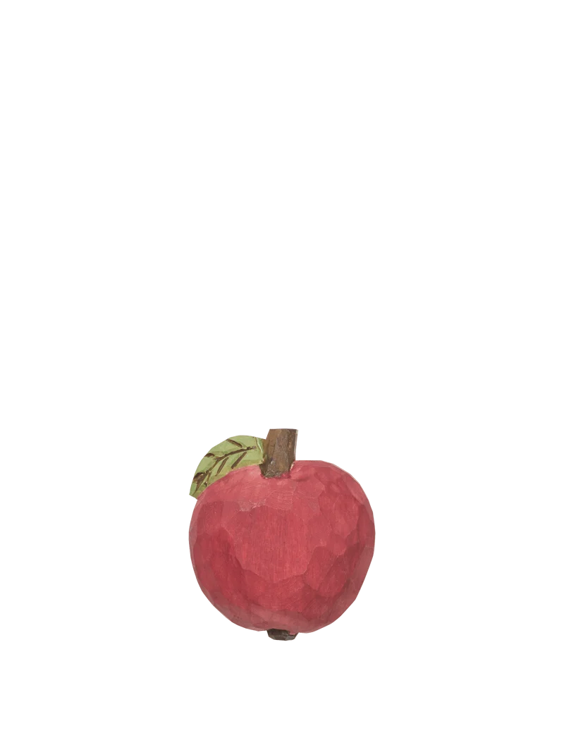 Apple Hand-carved Hook - Poppy Red