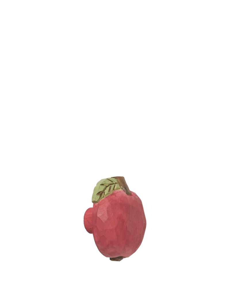 Apple Hand-carved Hook - Poppy Red