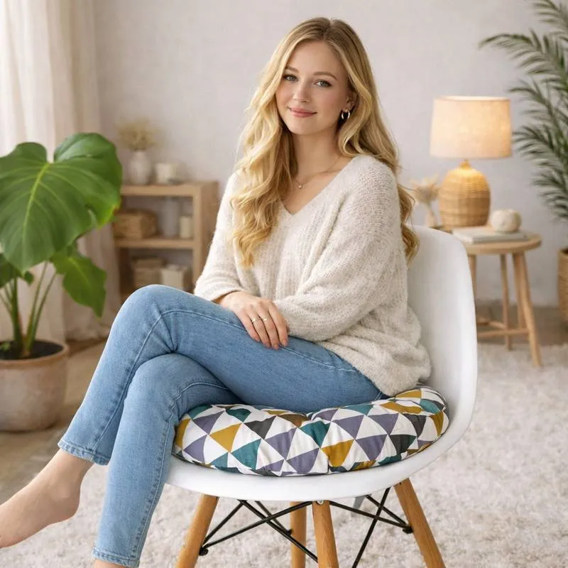 Coussin de Chaise Rond multicolore