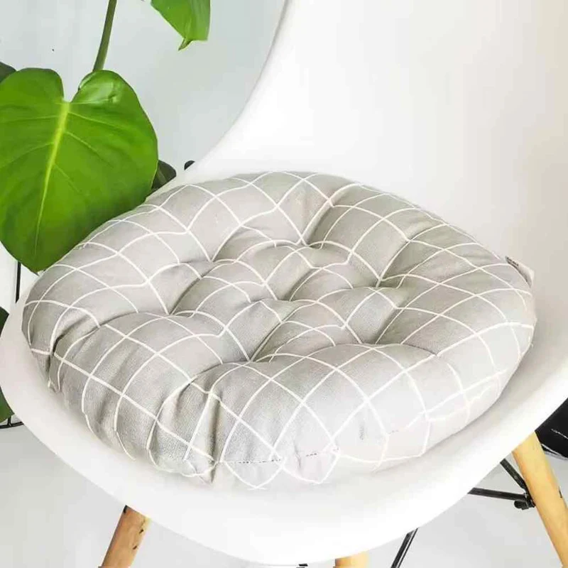 Coussin de Chaise Rond gris clair