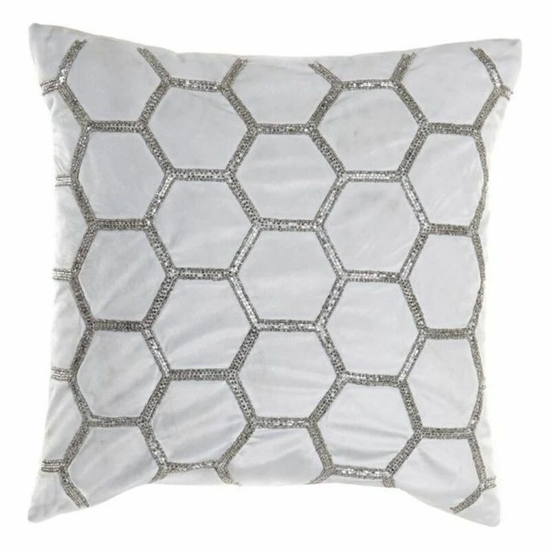 Coussin DKD Home Decor Velours Géométrique (45 x 45 cm)