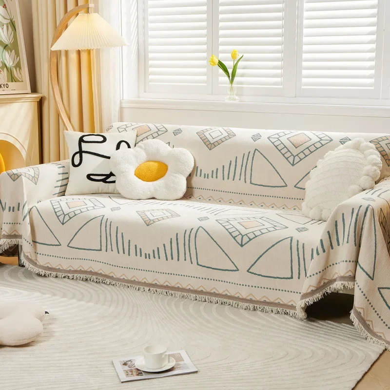 Jeté de Canapé Jacquard Ethnique Varnen