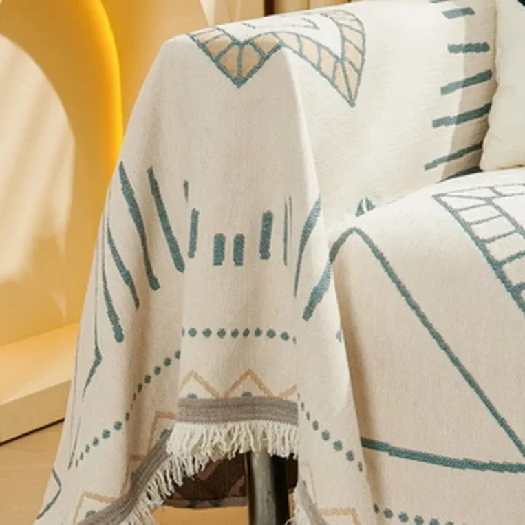 Jeté de Canapé Jacquard Ethnique Varnen