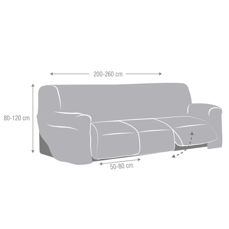 Housse Super Extensible de Canapé de Relaxation 3 places 3 Feet Jersey