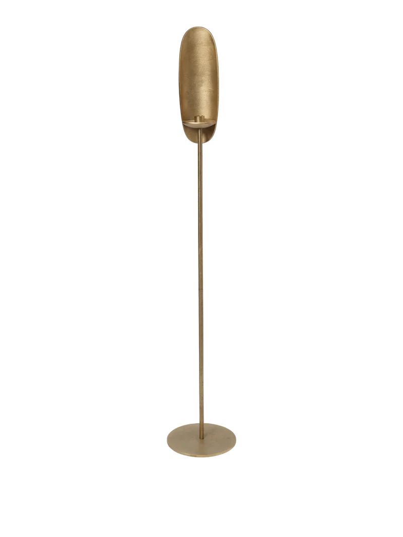 Agapé Floor Candle Holder - Brass Finish