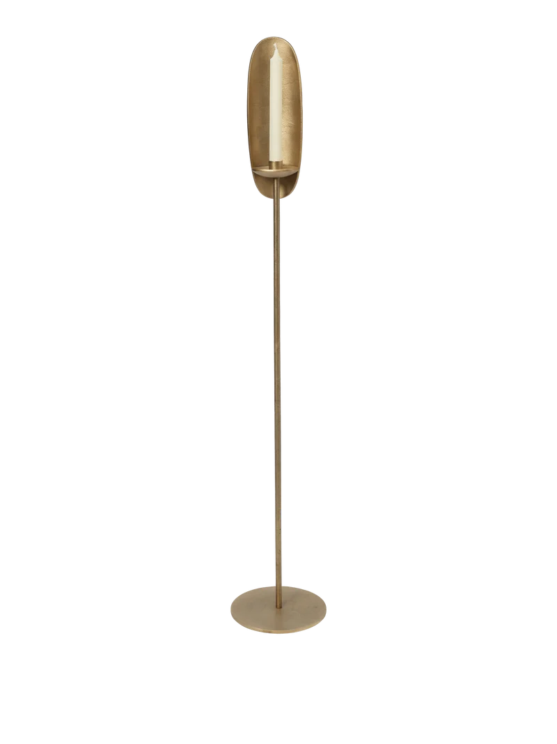 Agapé Floor Candle Holder - Brass Finish