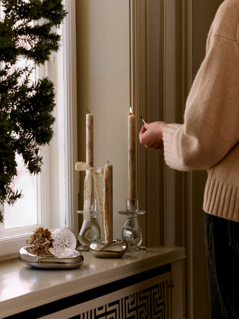 Damo Candle Holder - Clear