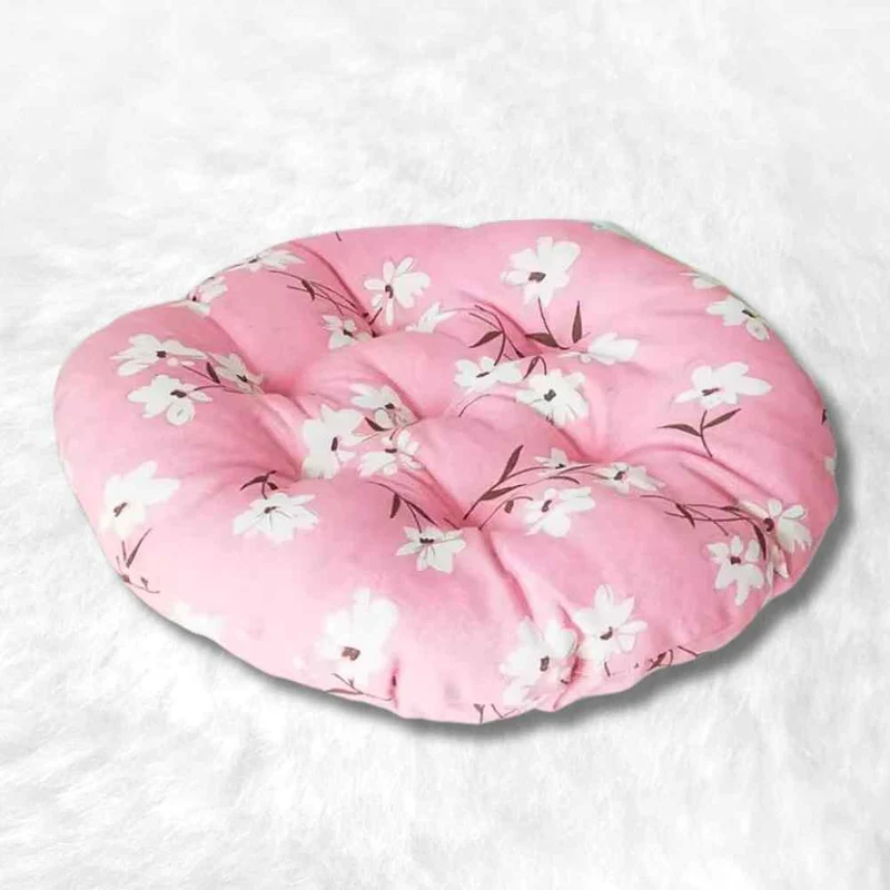 Coussin de Chaise Rond Fleur rose