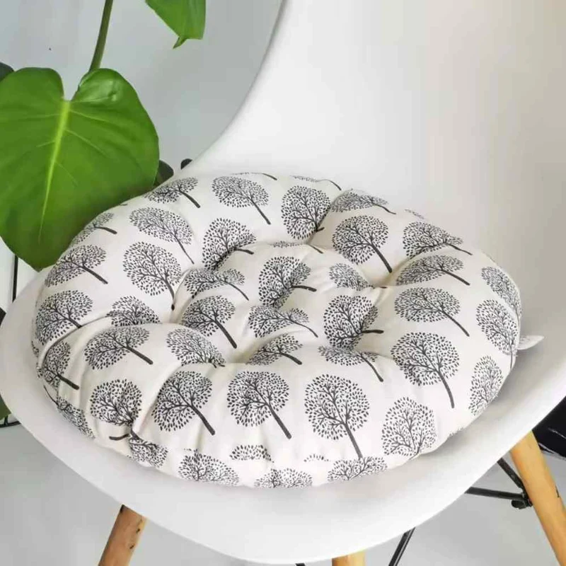 Coussin de Chaise Rond arbre blanc
