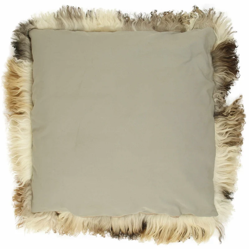 Coussin XXL peau de mouton bouclée