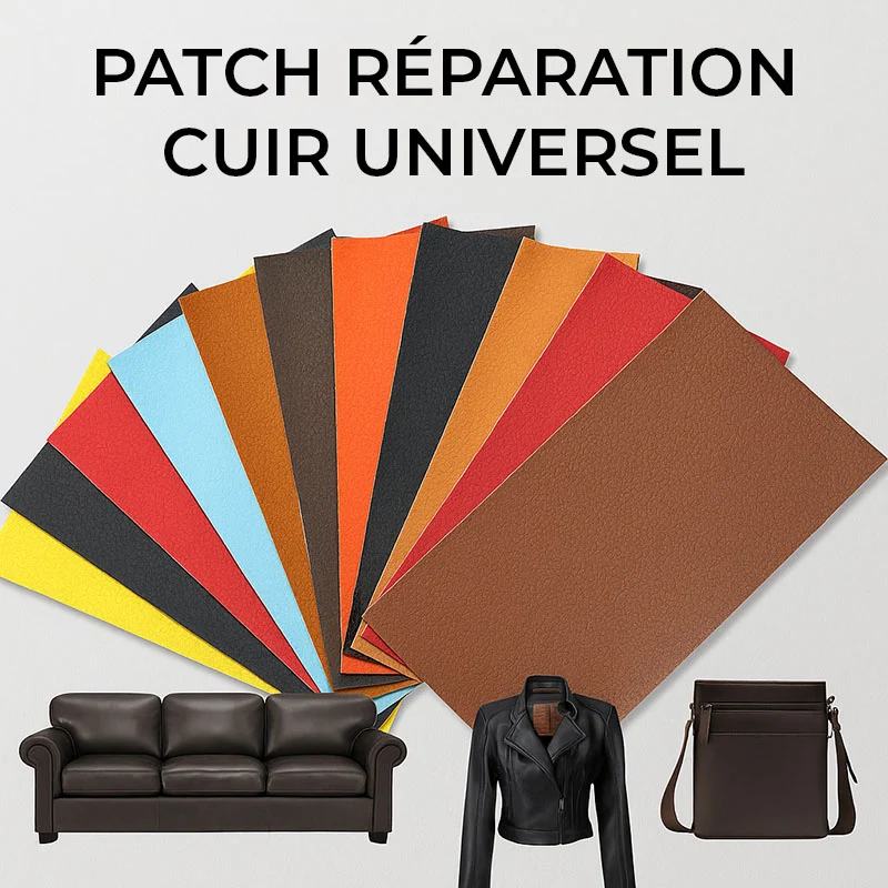 Réparpatch, patch autocollant de réparation cuir et simili
