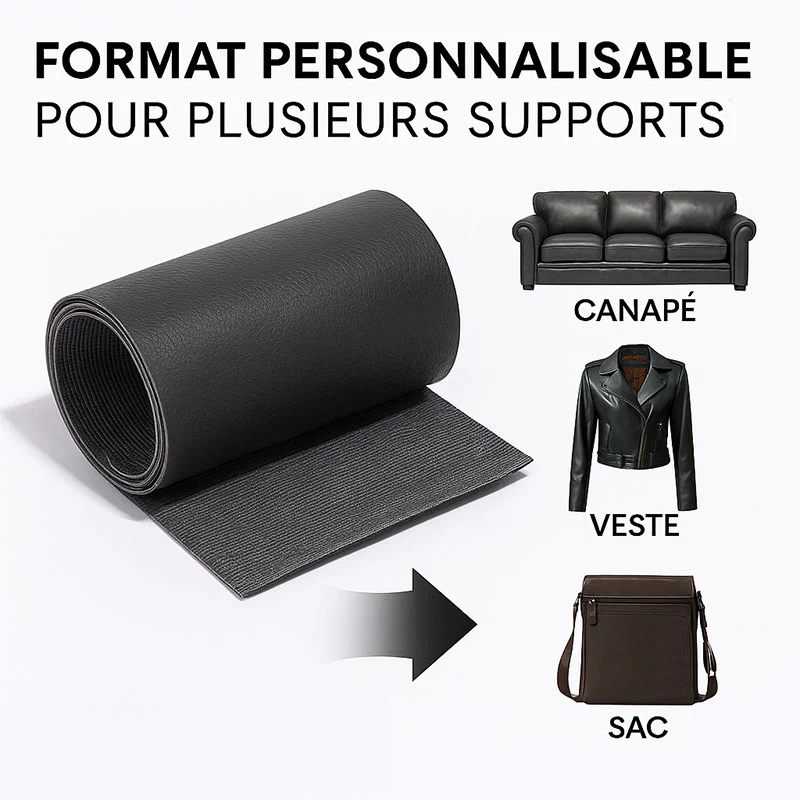 Réparpatch, patch autocollant de réparation cuir et simili